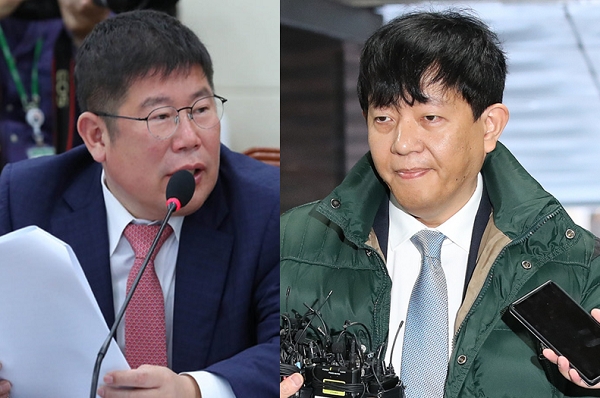 무소속 김경진 의원(왼쪽)과 이재웅 쏘카 대표(사진=뉴시스)