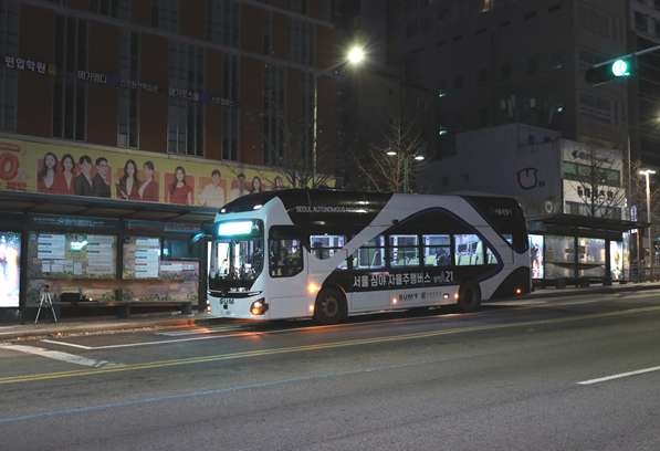 심야 자율주행버스 차량 모습(사진=서울시)