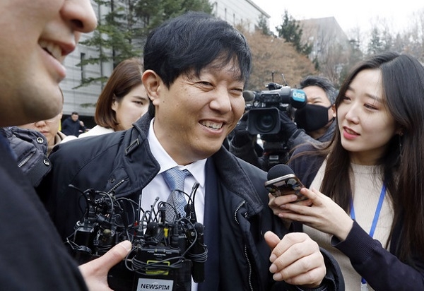 19일 이재웅 쏘카 대표가 서울중앙지방법원에서 열린 '타다' 불법 운영 혐의 1심에서 무죄를 선고 받았다(사진=뉴시스)